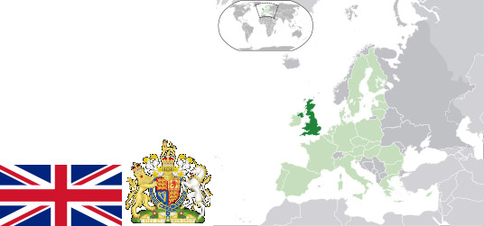 Карта расположения Великобритании