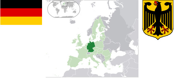 Карта расположения Германии